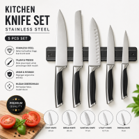 Kitchen Knife Set Stainless Steel Premium 5 PCS